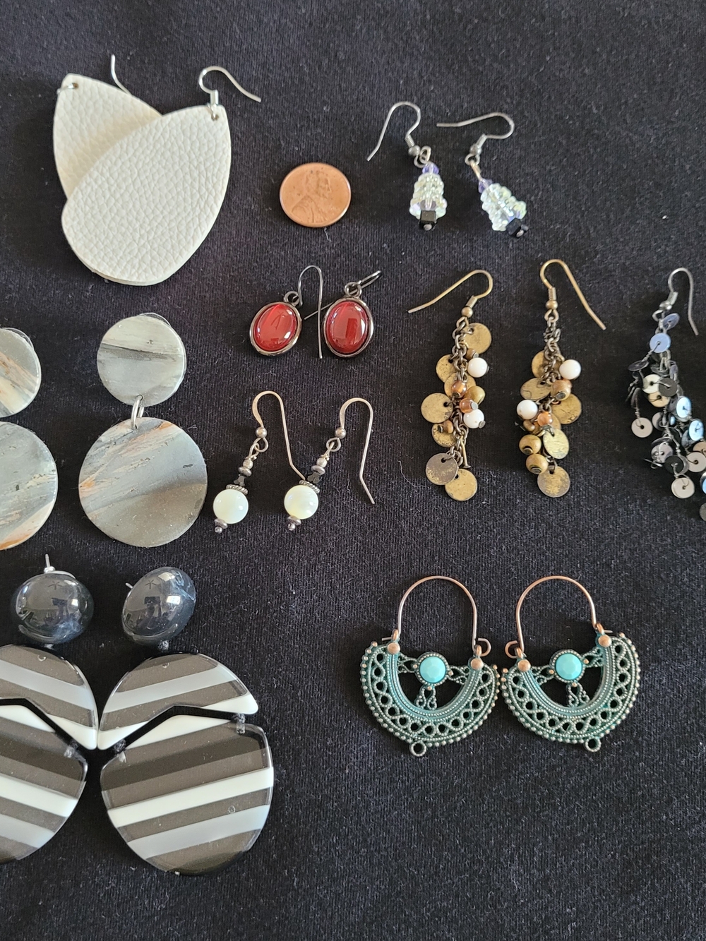 Lot of Women's Costume Earrings- Turquoise Pair Included